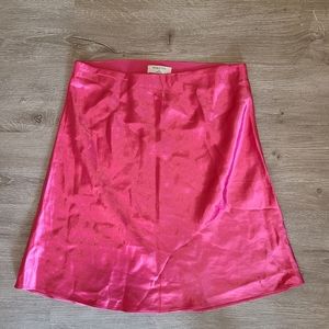 Aritzia babaton slip mini skirt in fuscia pink